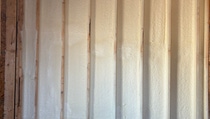WALLTITE BASF Closed-cell Spray Polyurethane Foam applied in wall cavity