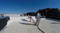 Image of open walls sprayed with foam