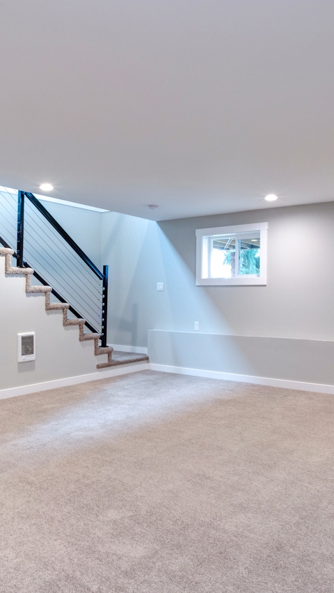 Image of a finished basement