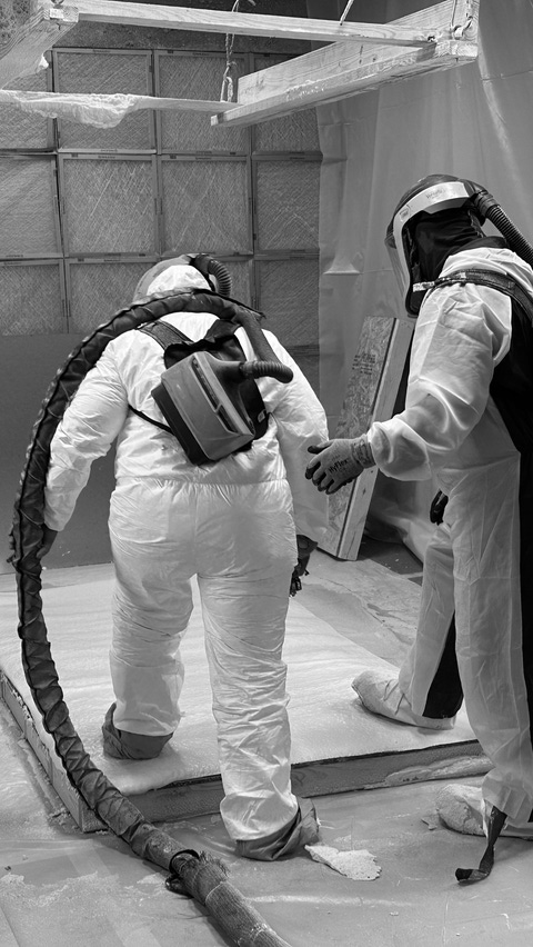 Image of a technical training on Spray Polyurethane Foam application