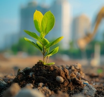 image of Plant with industrial background